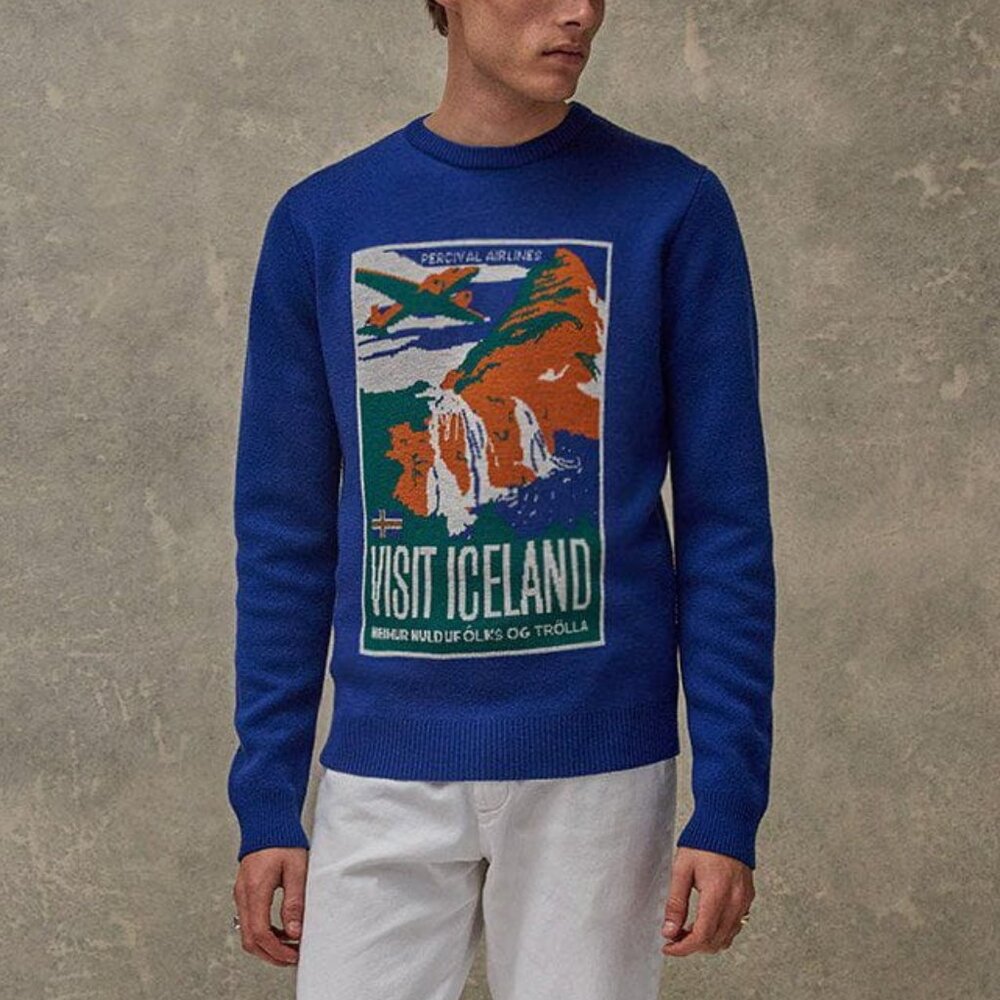 Percival - Visit Iceland Knit Jumper - Slim Fit Medium (RARE)